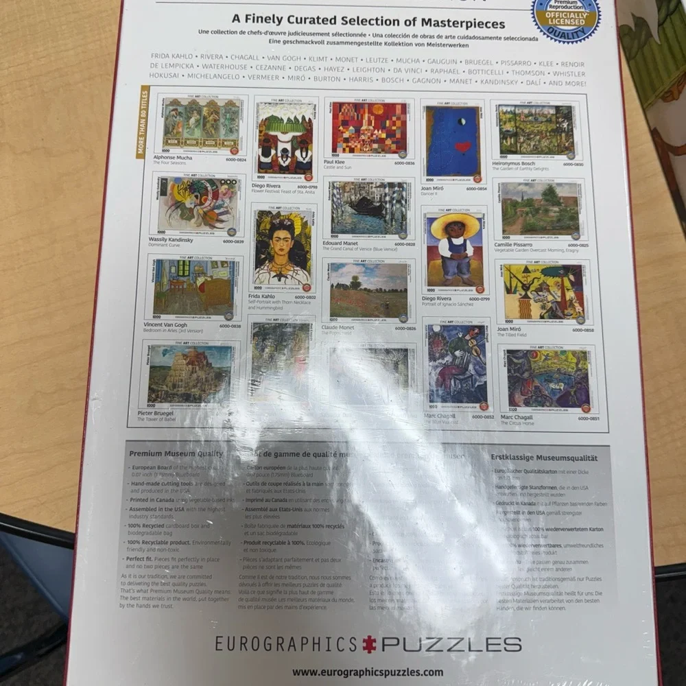 EuroGraphics 100 pc jigsaw puzzle Madonna & Child by Raphael NWT unopened - Picture 4 of 4